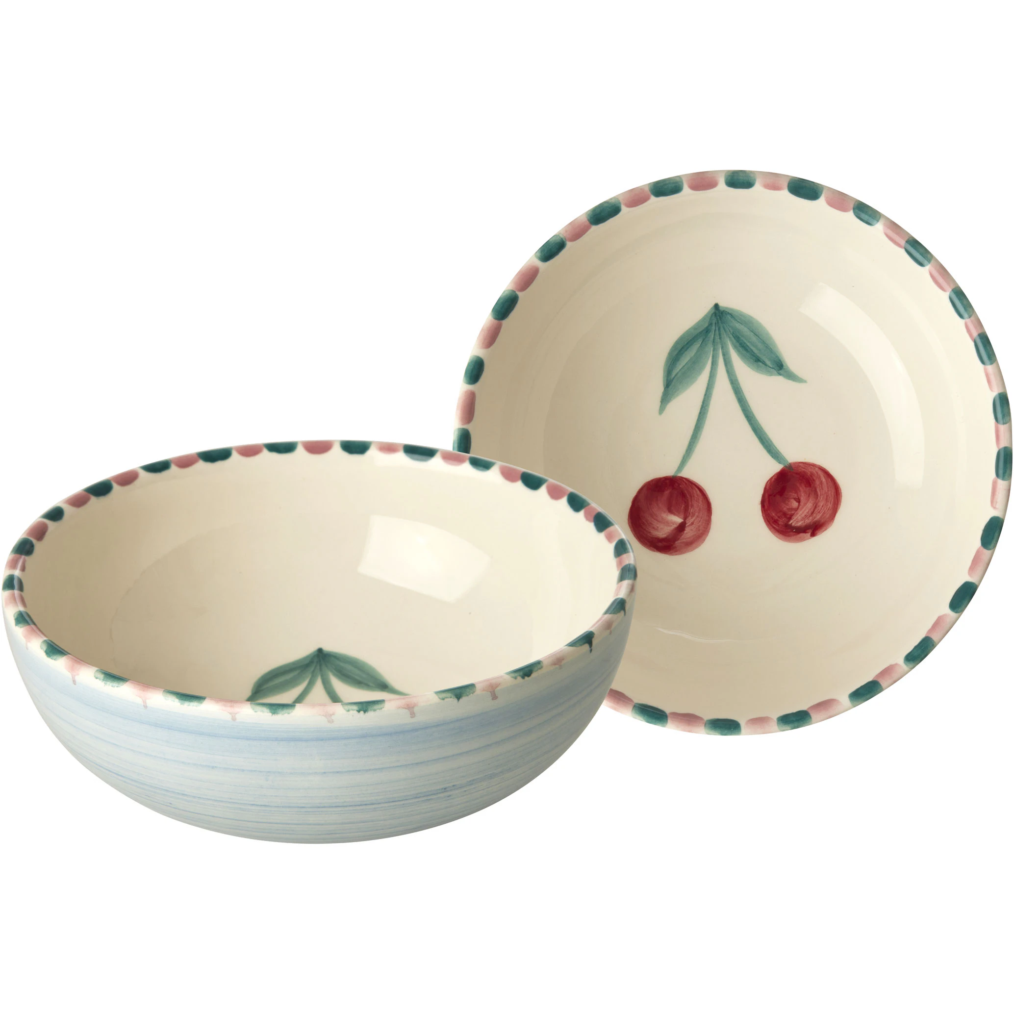 Rice Ceramic Bowl 13,4 Cm Cherry -  Serveringssk&aring;ler Keramikk Bl&aring; - CEBWL-HPCHER