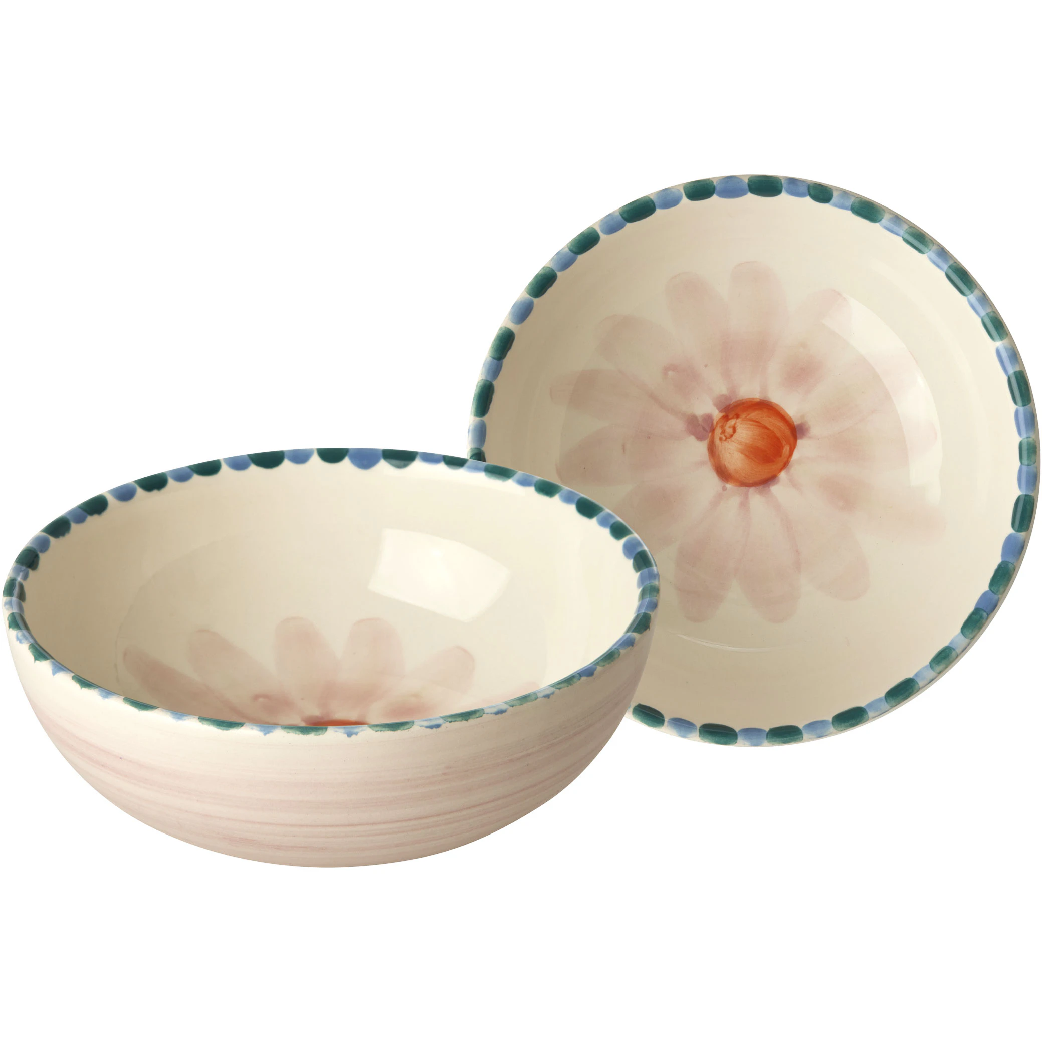 Rice Ceramic Bowl 13,4 Cm Soft Pink Flower -  Serveringssk&aring;ler Keramikk Lavendel - CEBWL-HPFLO