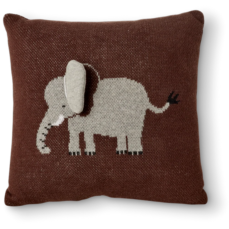Elephant Krukke Med 3D-detaljer 30x30 cm, Brun