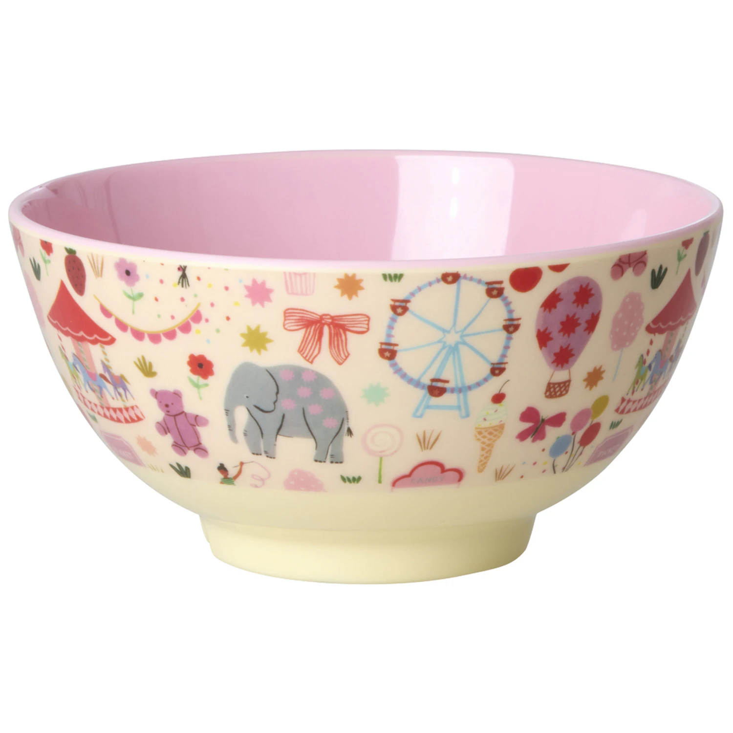 Rice e Bowl 70 Cl Pink Fun Fair -  Serveringssk&aring;ler Melamin Multi - MELBW-FUFAI