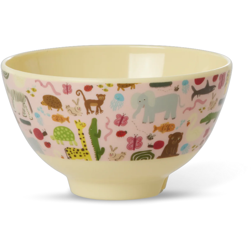 Melamine Bowl 30 cl, Pink Wildlife