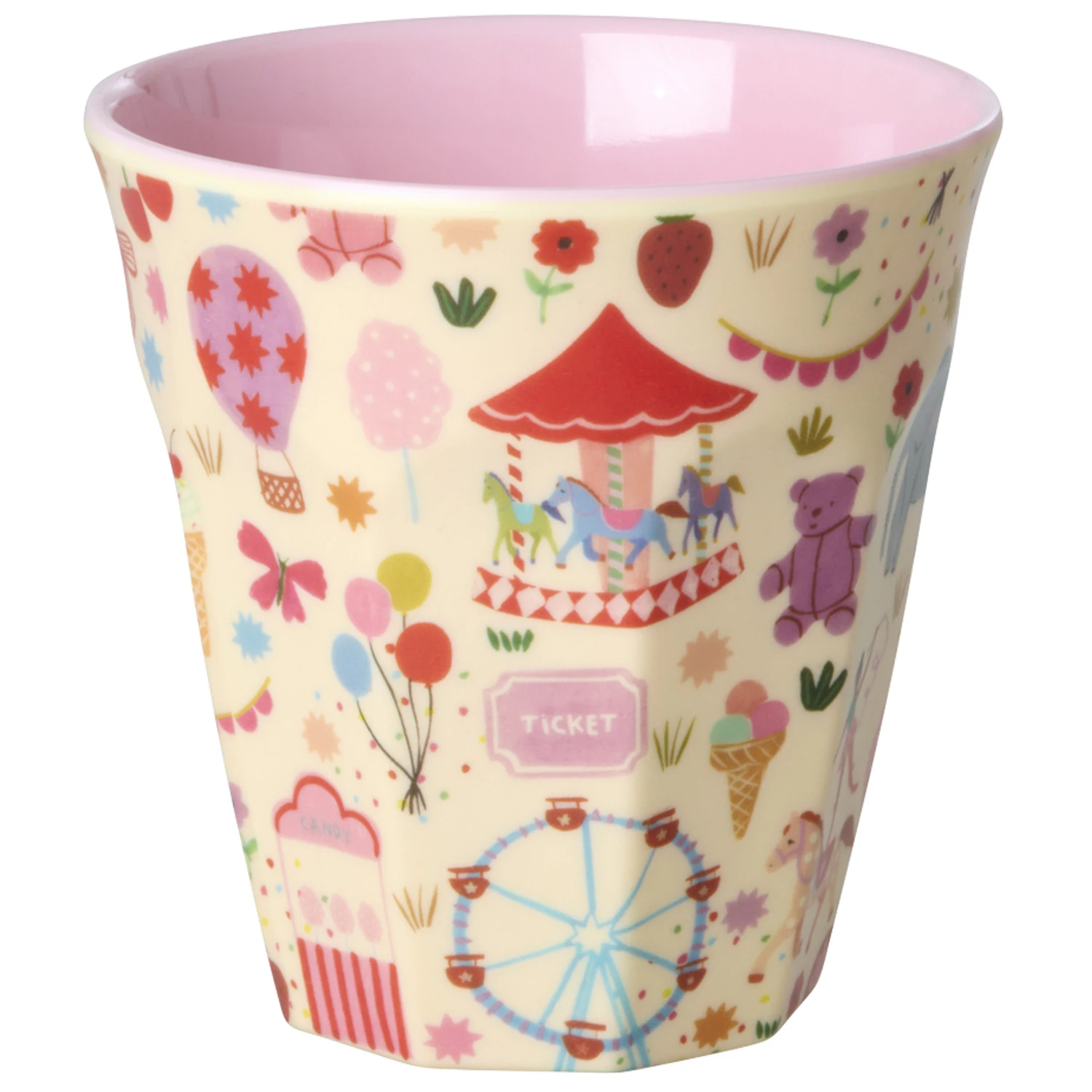 Rice Kopp 25 Cl Pink Fun Fair -  Kaffekopper Melamin Multi - MELCU-FUFAI