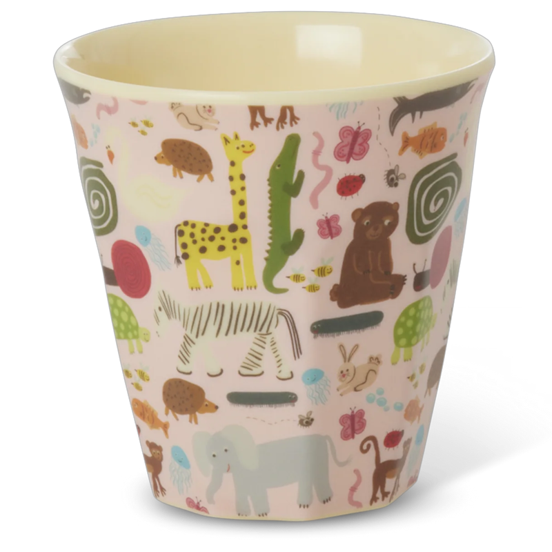 Melaminkopp 16 cl, Pink Wildlife
