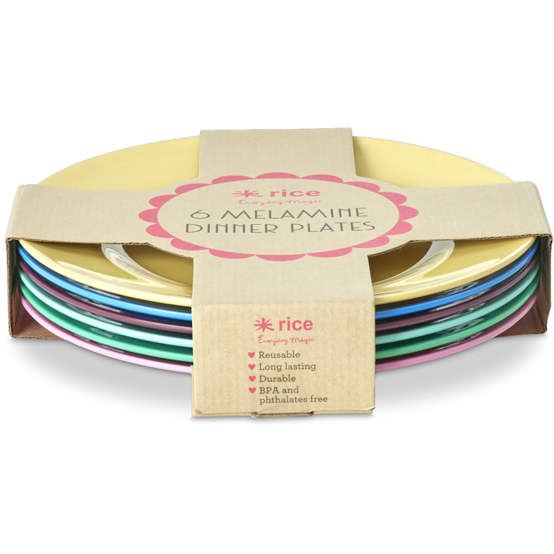 Lunsjtallerken Melamin Rund 25 cm 6-pk, Show Your True Colors
