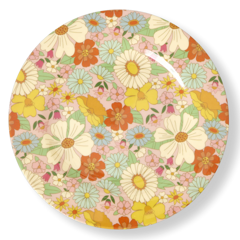 Melamintallerken 20 cm, Flower Power