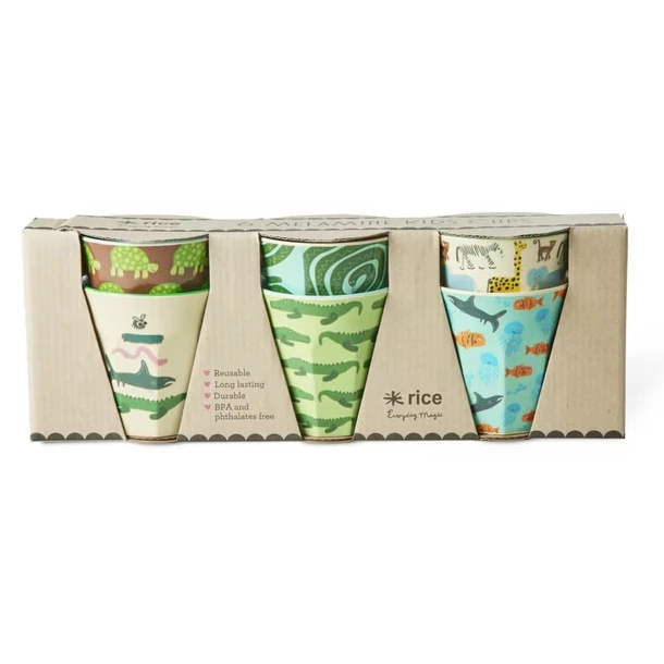Rice Kopper 6-pk Mint Wildlife -  Kopper & Krus Melamin Multi - MELCU-6ZSWILIMI