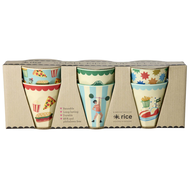 Melaminkopper 6-pk, Mint Fun Fair Prints