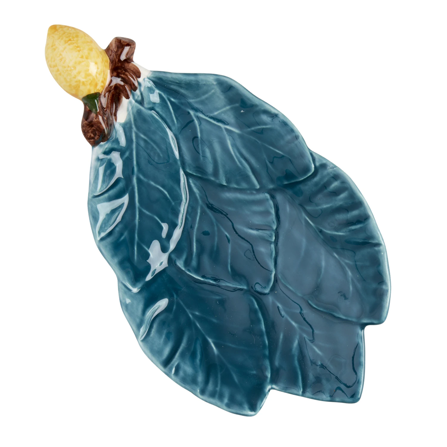 Rice Serveringsfat Turquoise/lemon -  Serveringsfat Keramikk Bl&aring; - CEDBW-LEM