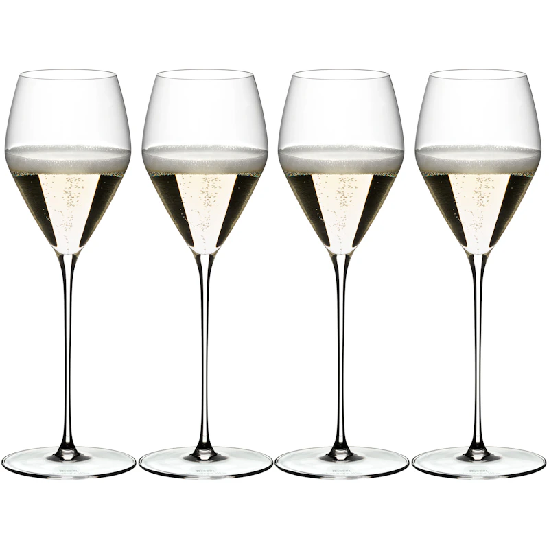 Veloce Champagneglass, 4-pk