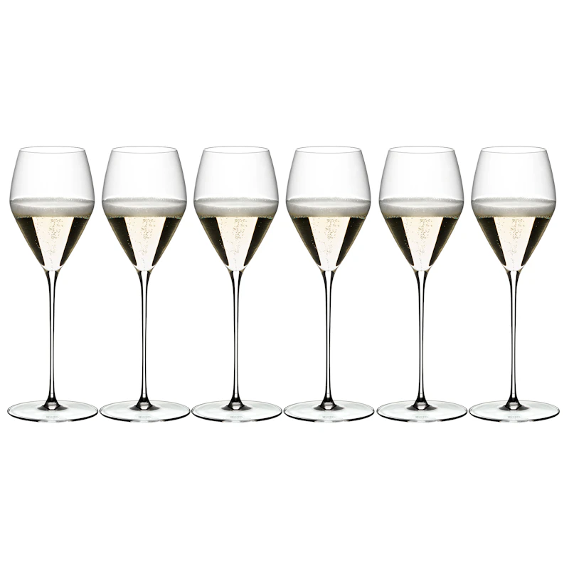 Veloce Champagneglass, 6-pk