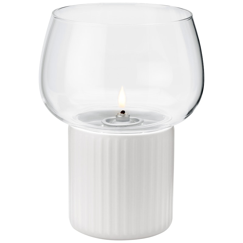 Hygge Hurricane Oljelampe, Hvit
