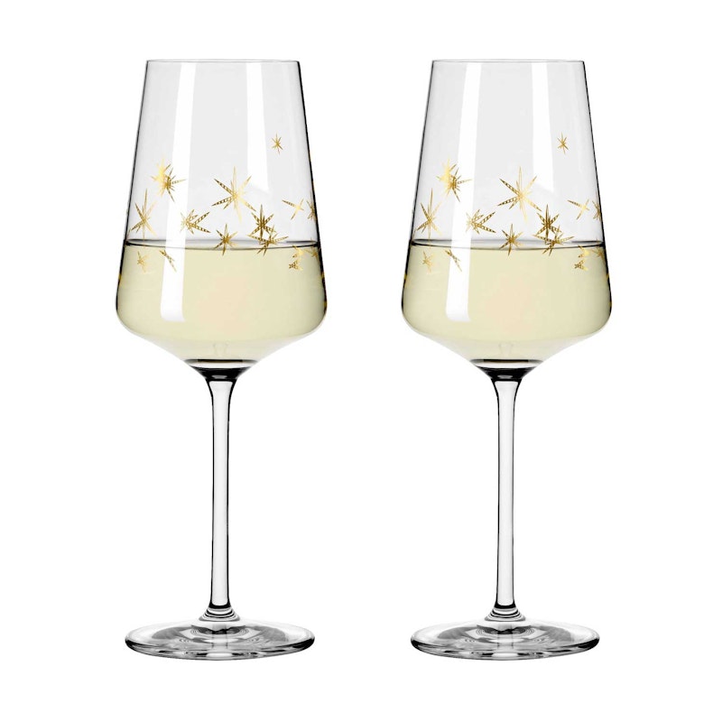 Celebration Deluxe Hvitvinsglass Stars 2-pk, 40 cl