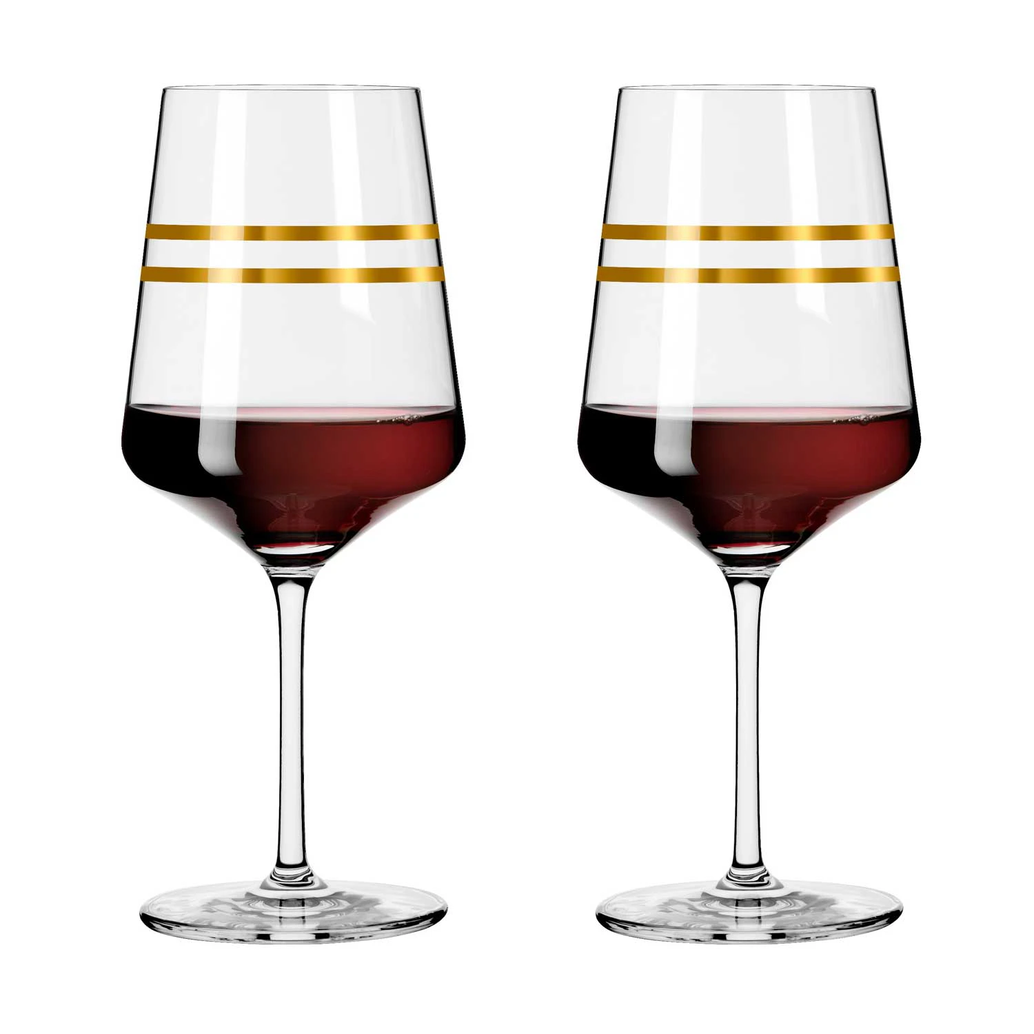 Ritzenhoff Celebration Deluxe R&oslash;dvinsglass Stripes 2-pk 54 Cl -  Vinglass Krystall Klar - 6141001