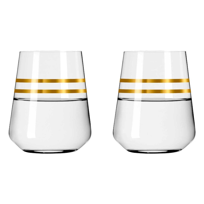 Celebration Deluxe Vannglass Stripes 2-pk, 51 cl