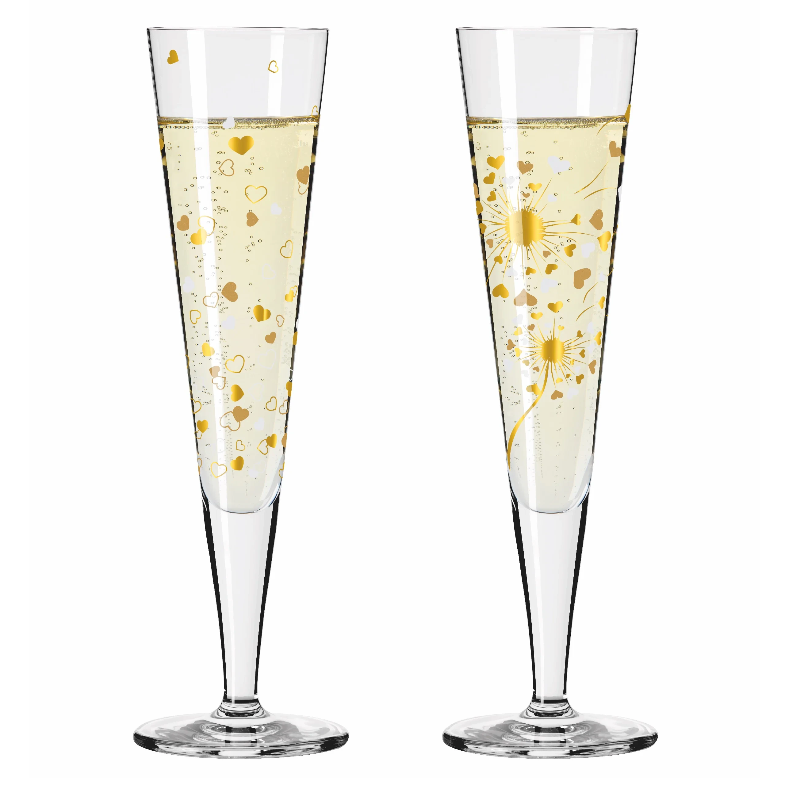 Ritzenhoff Goldnacht Champagneglass 2-pk F24 -  Champagneglass Krystall Klar - 6031007