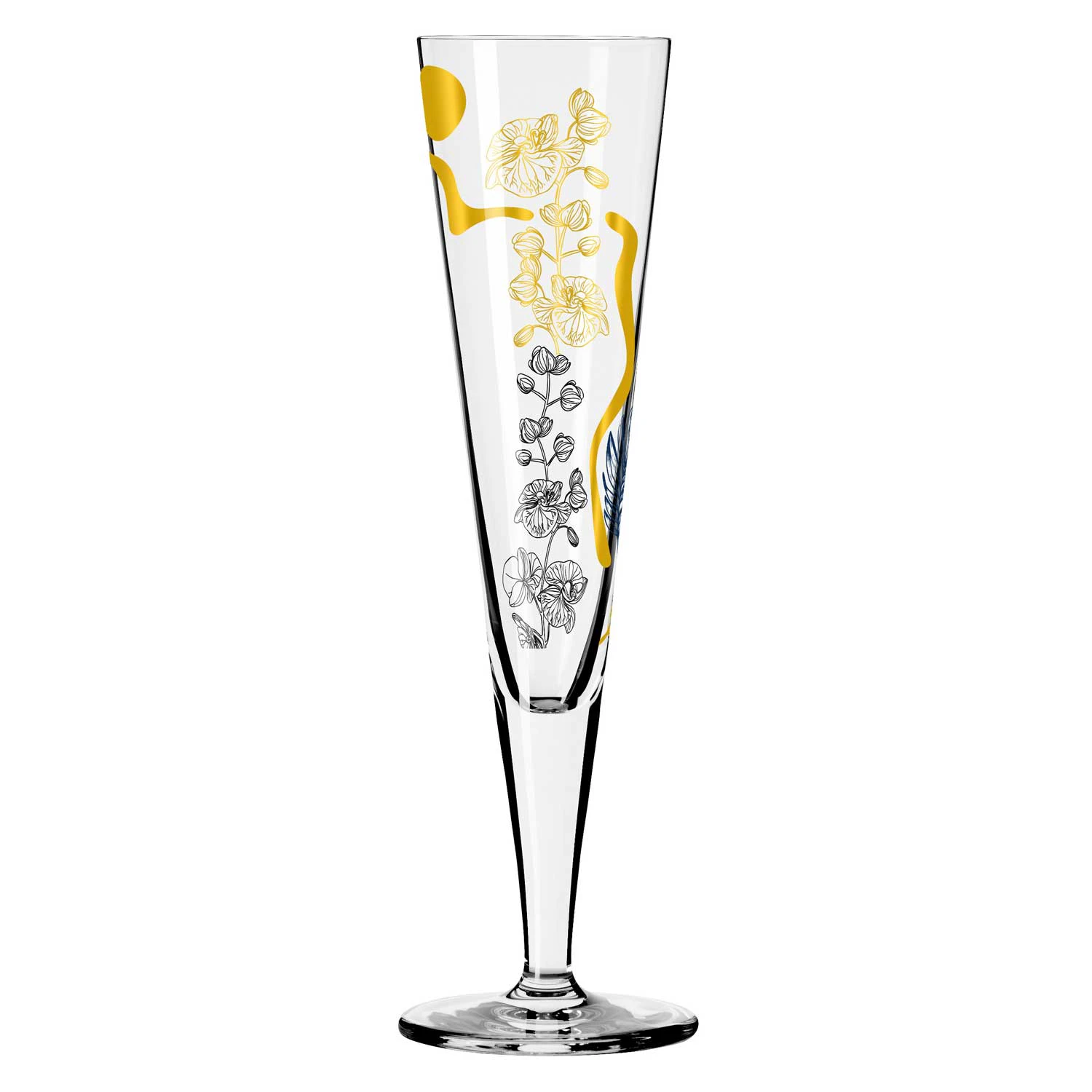 Ritzenhoff Goldnacht Champagneglass No: 38 -  Champagneglass Krystall Klar - 1071038