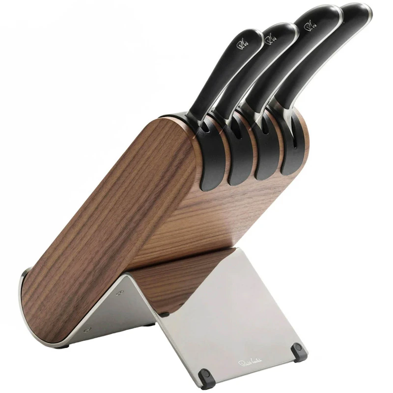 Signature Q Knivblokk Med 4 Kniver, Valnøtt