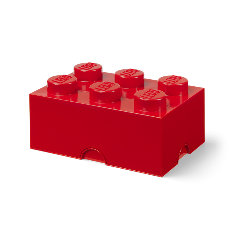 LEGO® Brick Boks 6 Knotter, Rød
