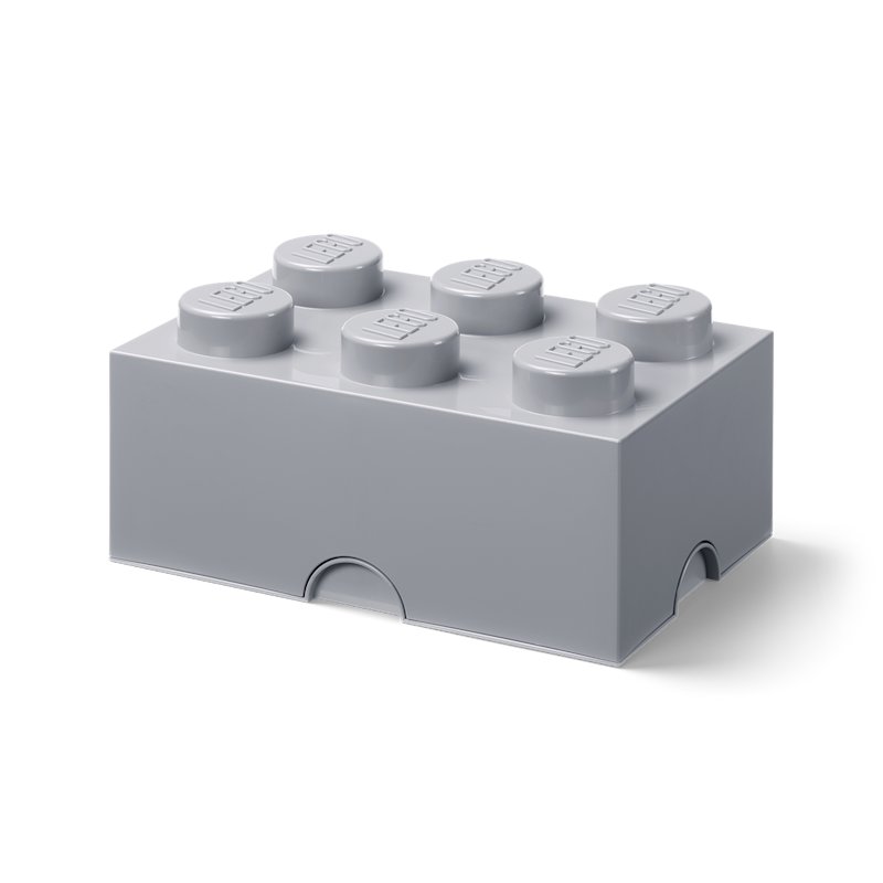 LEGO® Brick Boks 6 Knotter, Grå