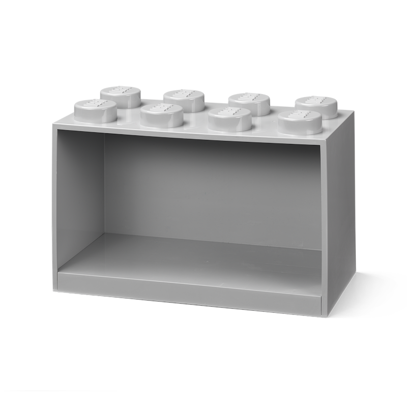 LEGO® Brick Hylle 8 Knotter, Grå