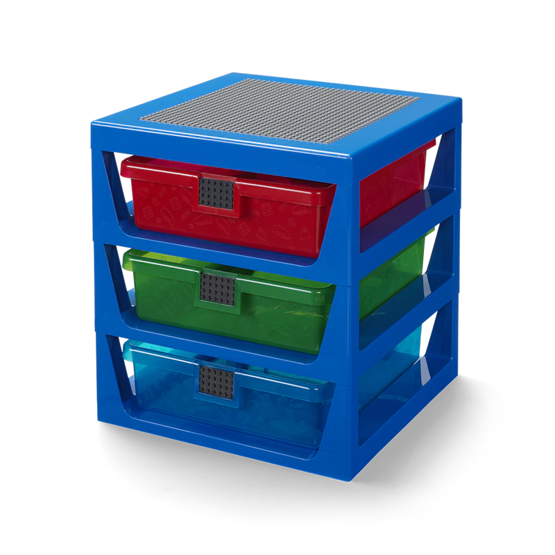 LEGO® Hylle Med 3 Skuffer, Blå