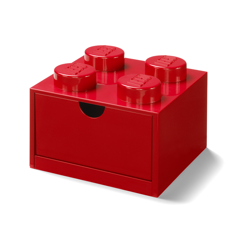 LEGO® Oppbevaring Med Skuff 4 Knotter, Rød