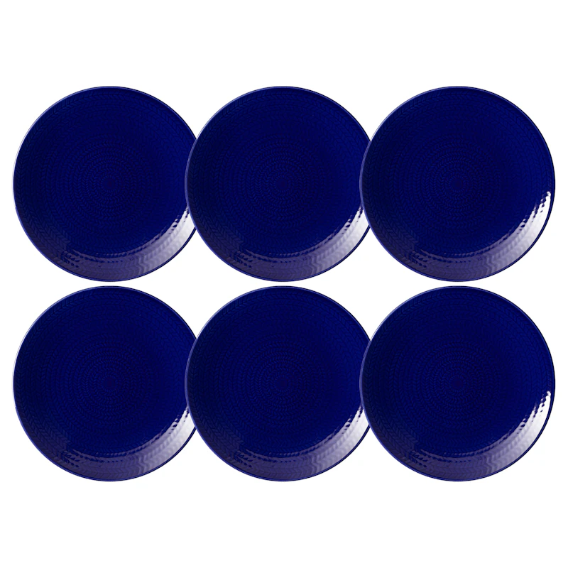 Blå Eld Tallerken 19 cm 6-pk, Blå