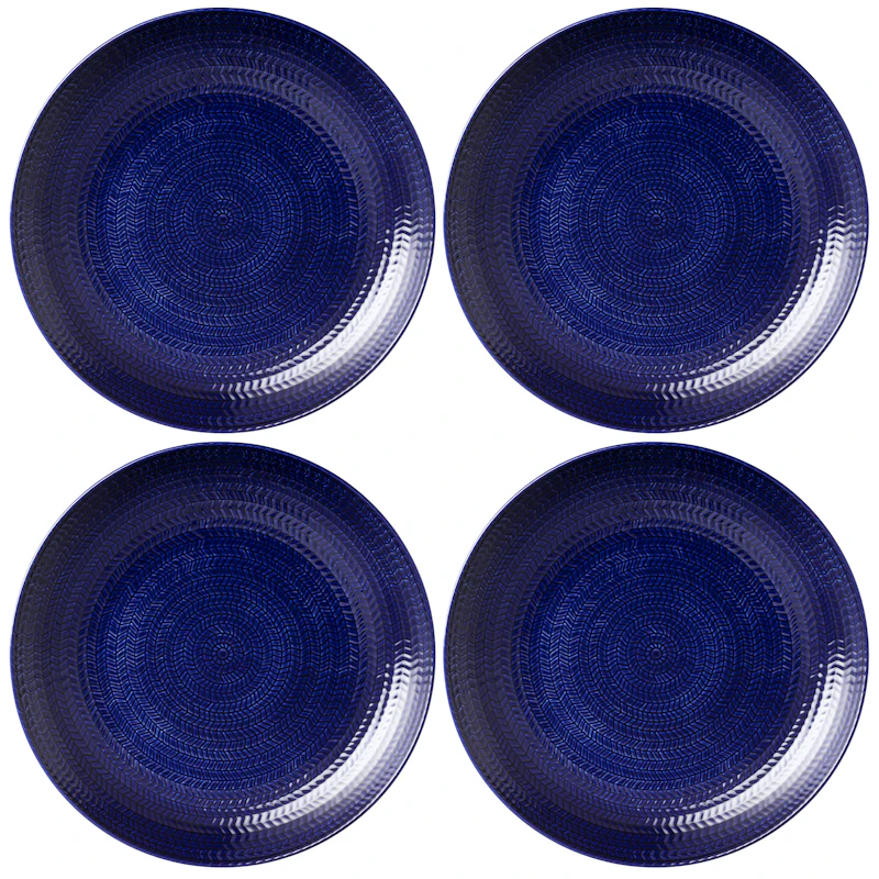 Blå Eld Tallerken 26 cm 4-pk, Blå