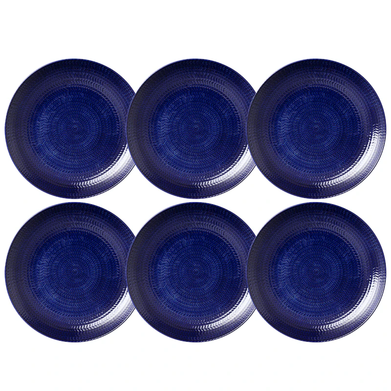 Blå Eld Tallerken 26 cm 6-pk, Blå