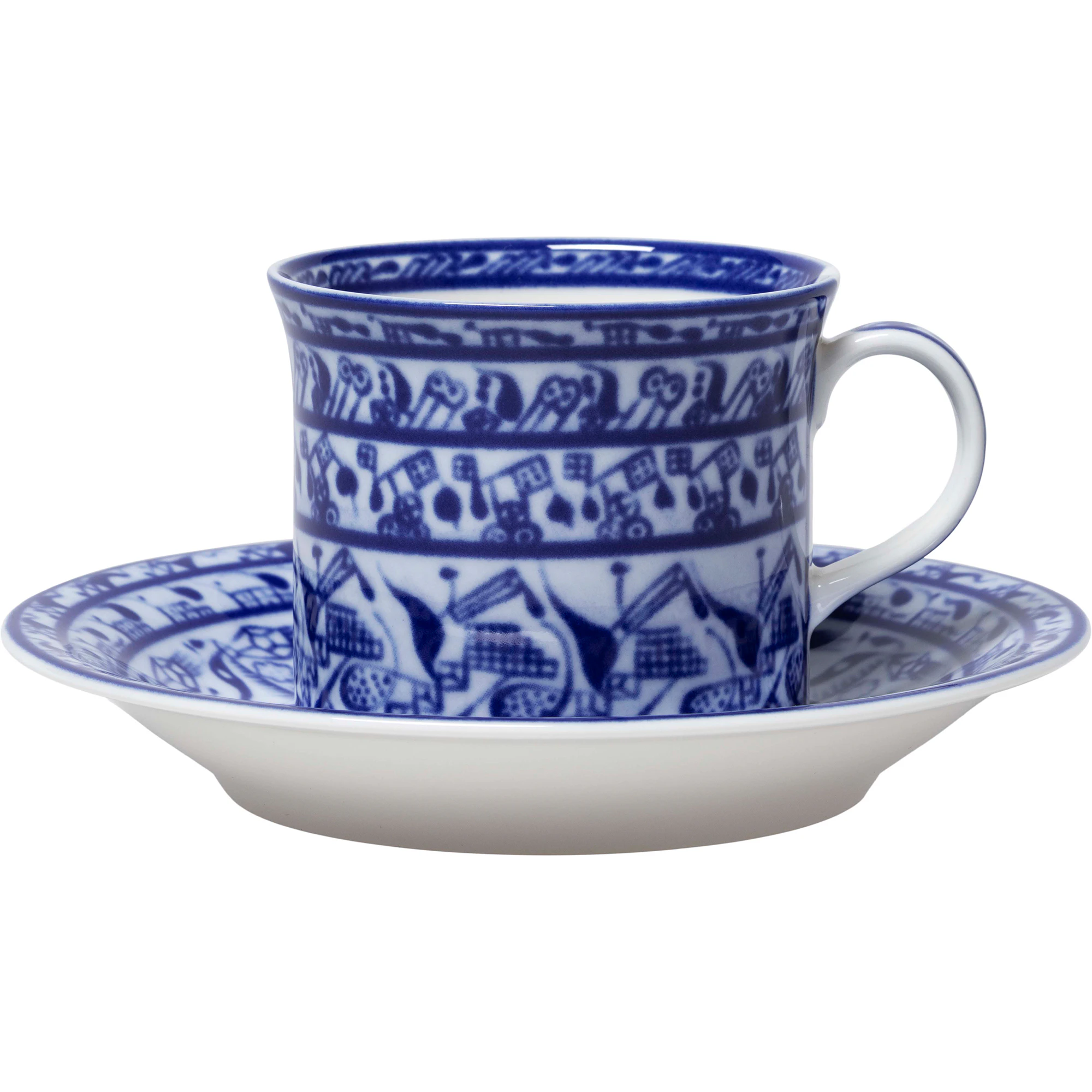 R&ouml;rstrand Cobolti Kaffekopp Med Fat - Kaffekopper Feldspar Porcelain Bl&aring; - 1086829