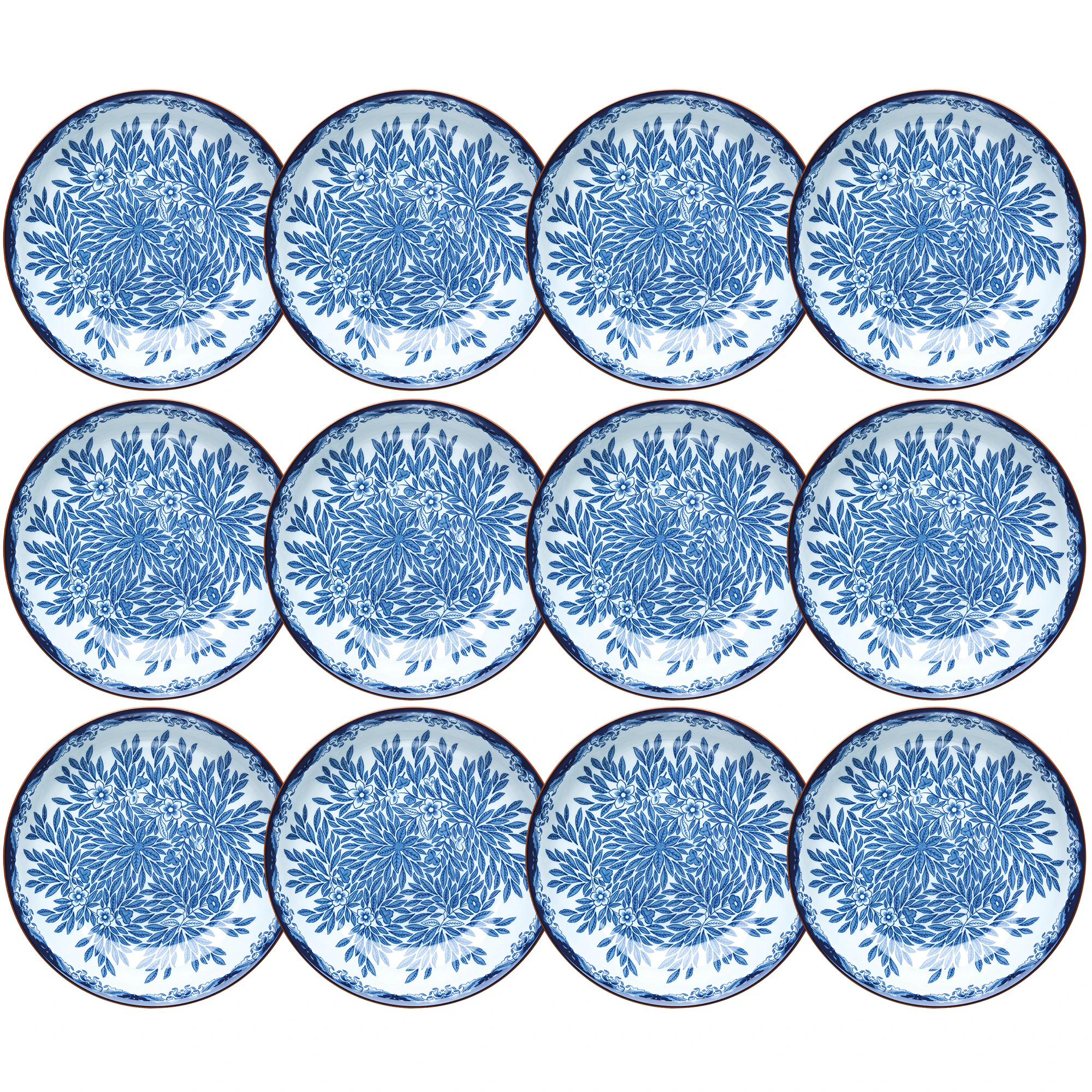 R&ouml;rstrand Ostindia Floris Dyp Tallerken 22 Cm 12-pk - Dype tallerkener Porselen Bl&aring; - 1019771X12