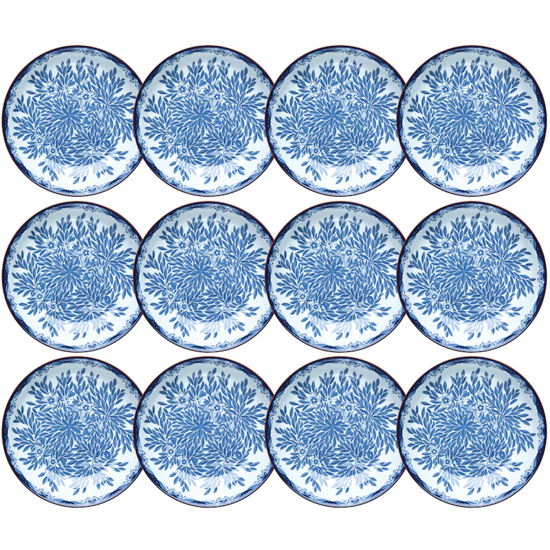 Ostindia Floris Dyp Tallerken 22 cm 12-pk, Blå