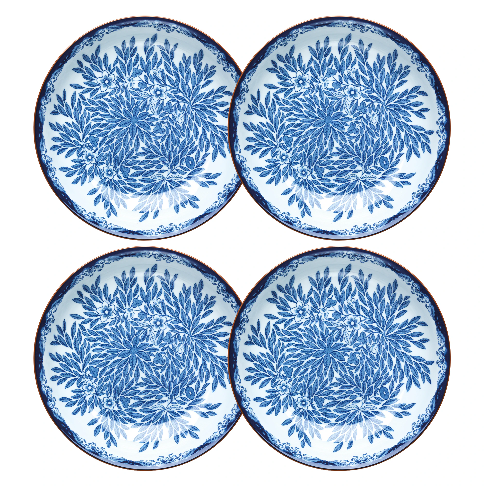 R&ouml;rstrand Ostindia Floris Dyp Tallerken 22 Cm 4-pk - Dype tallerkener Porselen Bl&aring; - 1019771X4