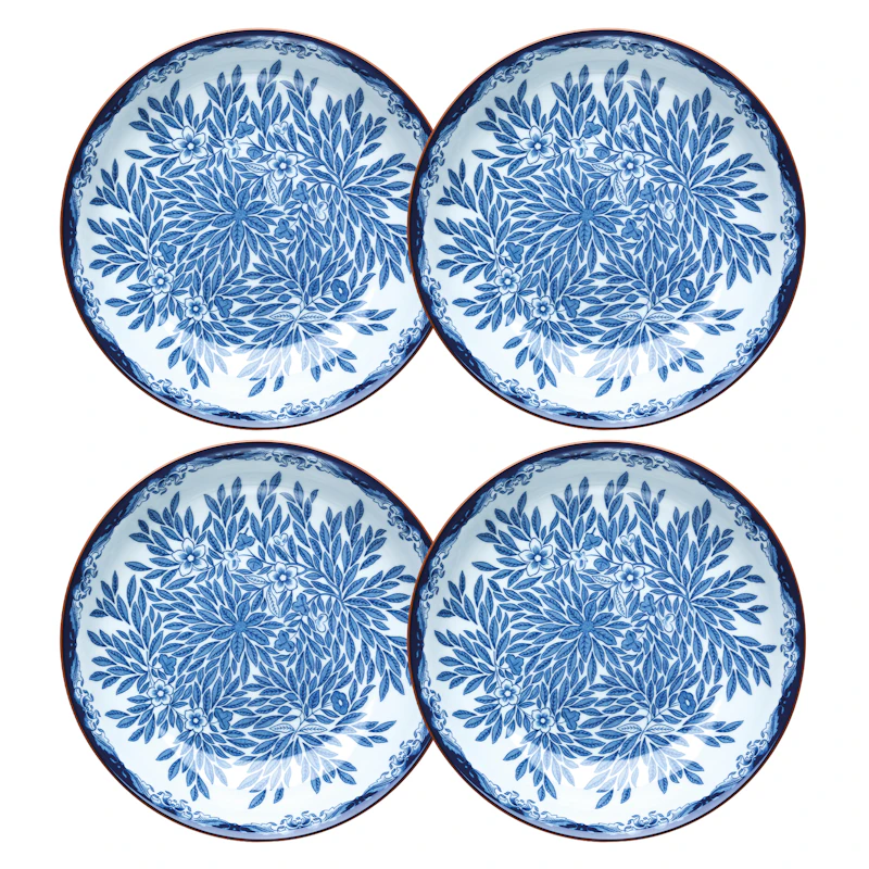 Ostindia Floris Dyp Tallerken 22 cm 4-pk, Blå