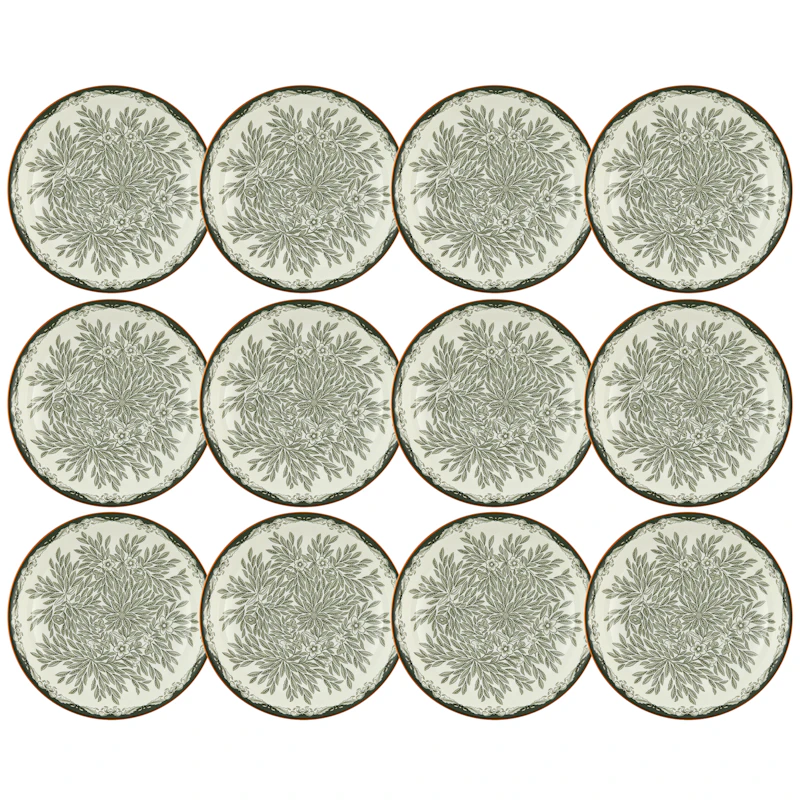 Ostindia Floris Dyp Tallerken 22 cm 12-pk, Grønn