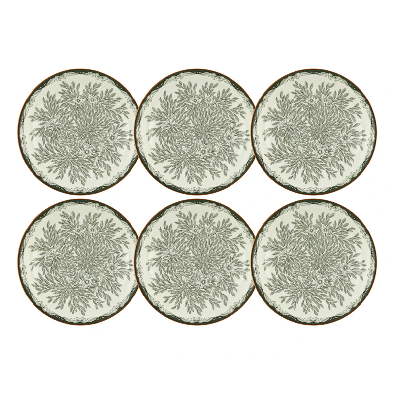 Ostindia Floris Dyp Tallerken 22 cm 6-pk, Grønn