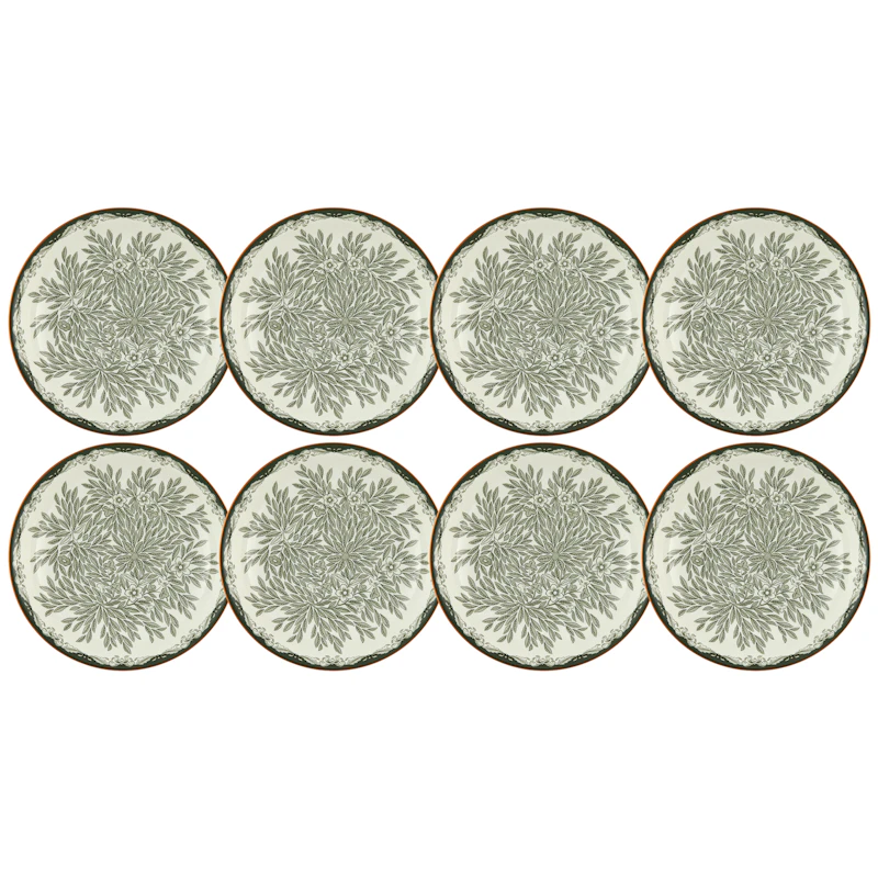 Ostindia Floris Dyp Tallerken 22 cm 8-pk, Grønn