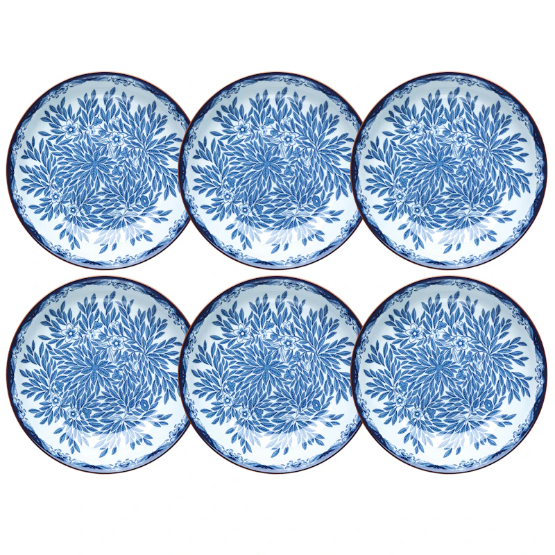 Ostindia Floris Dyp Tallerken 22 cm 6-pk, Blå