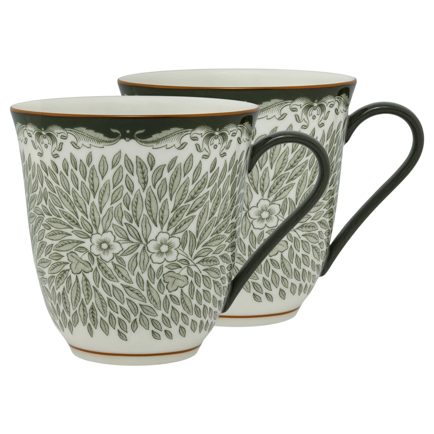 R&ouml;rstrand Ostindia Floris Krus 30 Cl 2-pk  -  Kaffekopper Porselen Gr&oslash;nn - 1074222