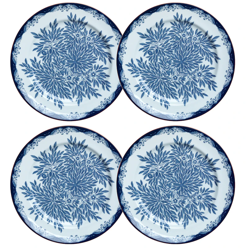 Ostindia Floris Tallerken 27 cm 4-pk, Blå