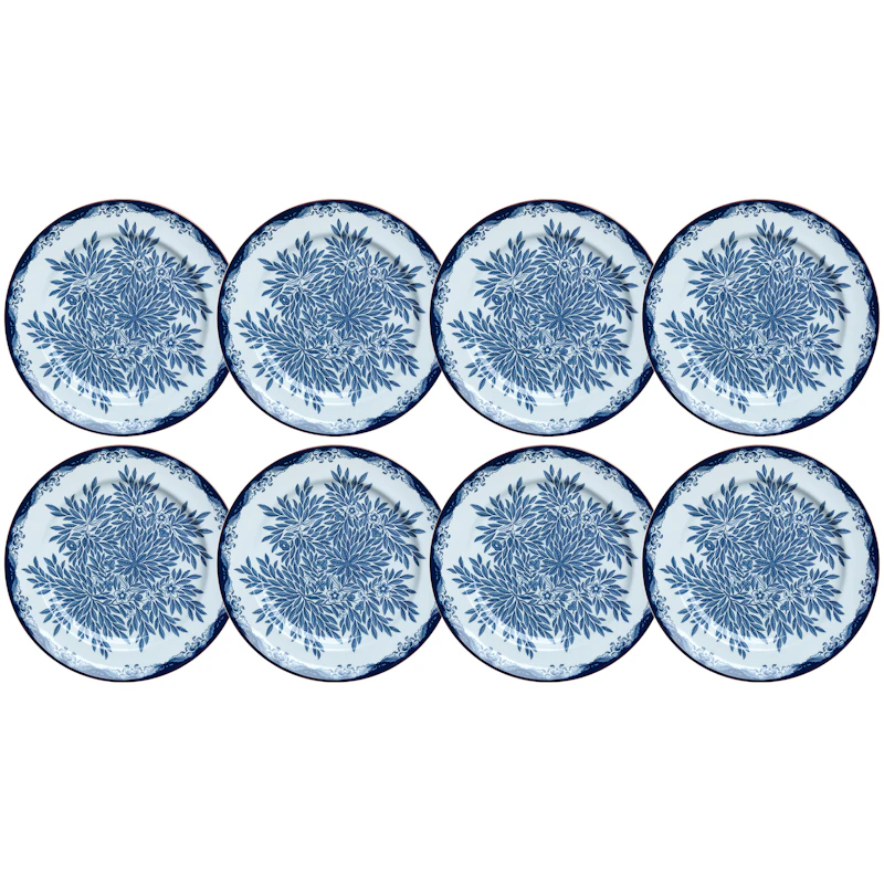 Ostindia Floris Tallerken 27 cm 8-pk, Blå