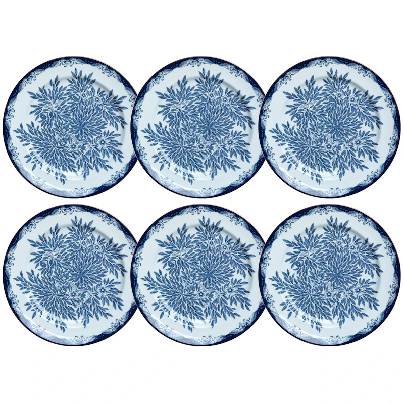 Ostindia Floris Tallerken 27 cm 6-pk, Blå