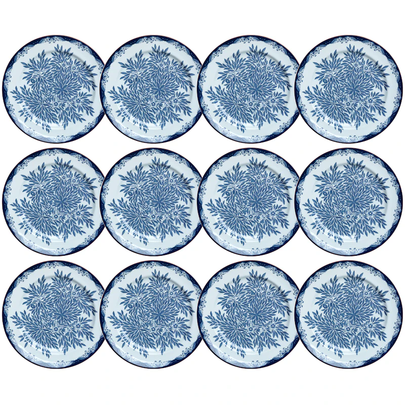 Ostindia Floris Tallerken 27 cm 12-pk, Blå