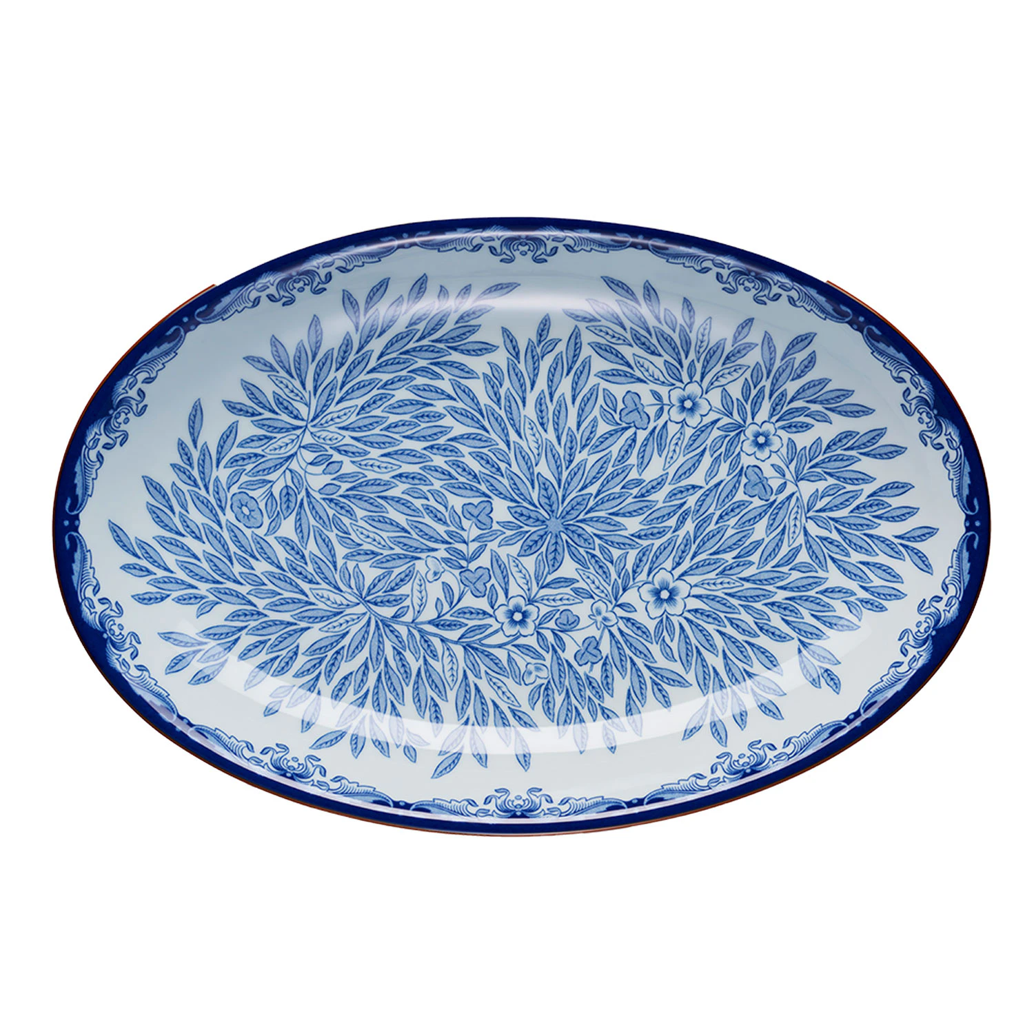 R&ouml;rstrand Ostindia Floris Serveringsfat 22x33 Cm -  Serveringsfat Porselen Bl&aring; - 1066187
