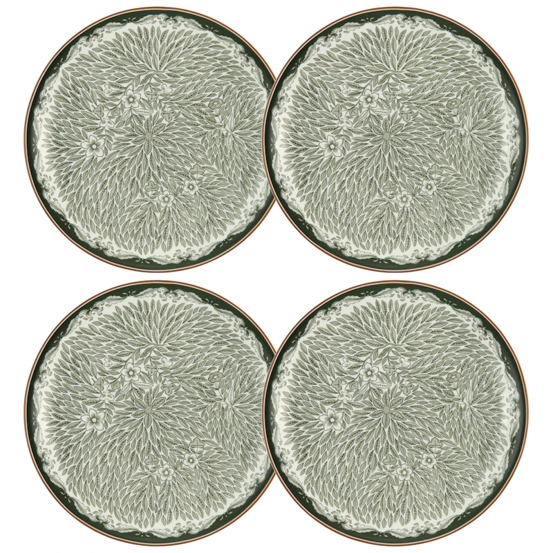 Ostindia Floris Tallerken 20 cm 4-pk, Grønn