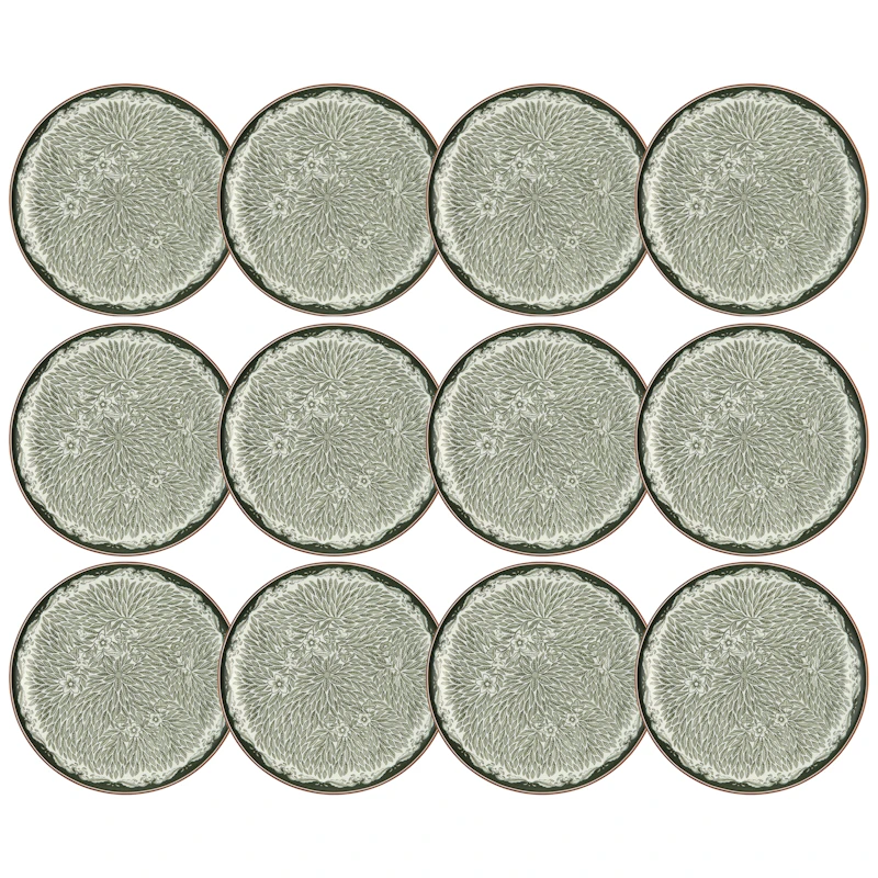 Ostindia Floris Tallerken 20 cm 12-pk, Grønn