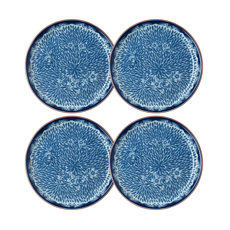 Ostindia Floris Tallerken 20 cm 4-pk, Blå