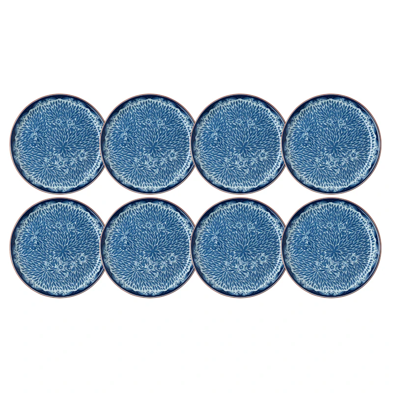 Ostindia Floris Tallerken 20 cm 8-pk, Blå