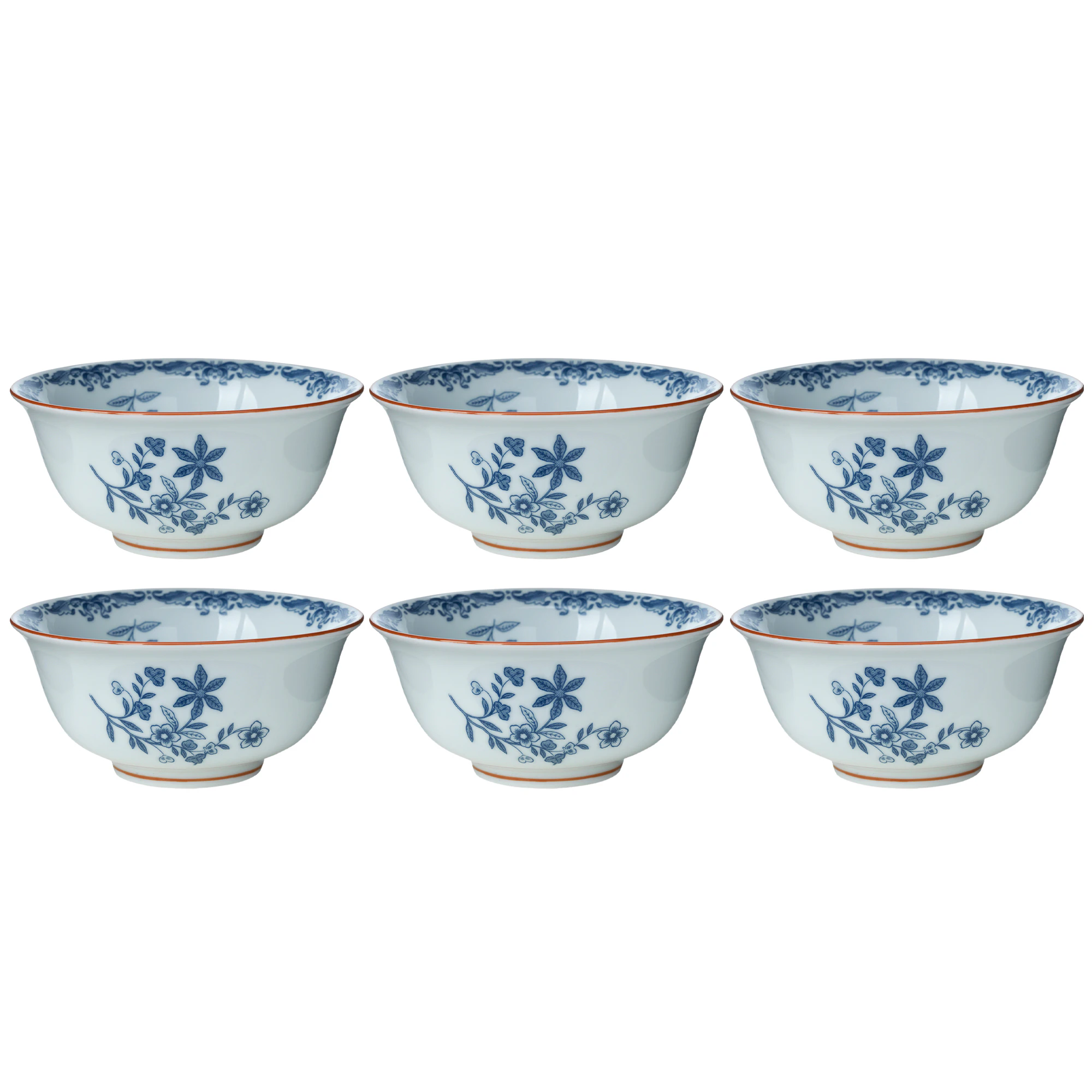 R&ouml;rstrand Ostindia Sk&aring;l 50 Cl 6-pk - Serveringssk&aring;ler Porselen Hvit - 1012329X6
