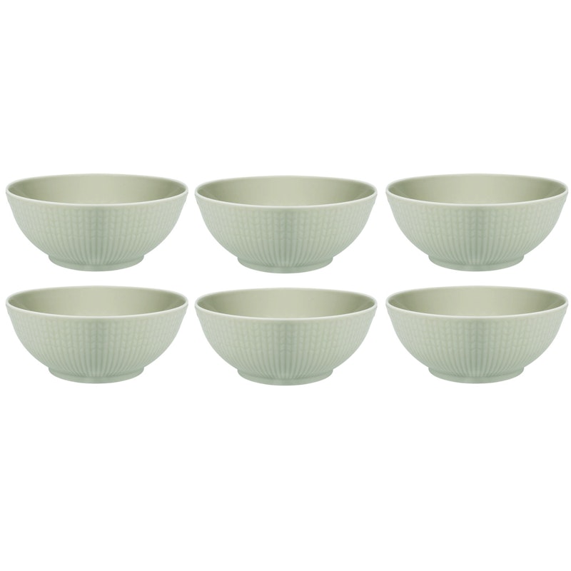 Swedish Grace Skål 30 cl 6-pk, Meadow (Light Green)